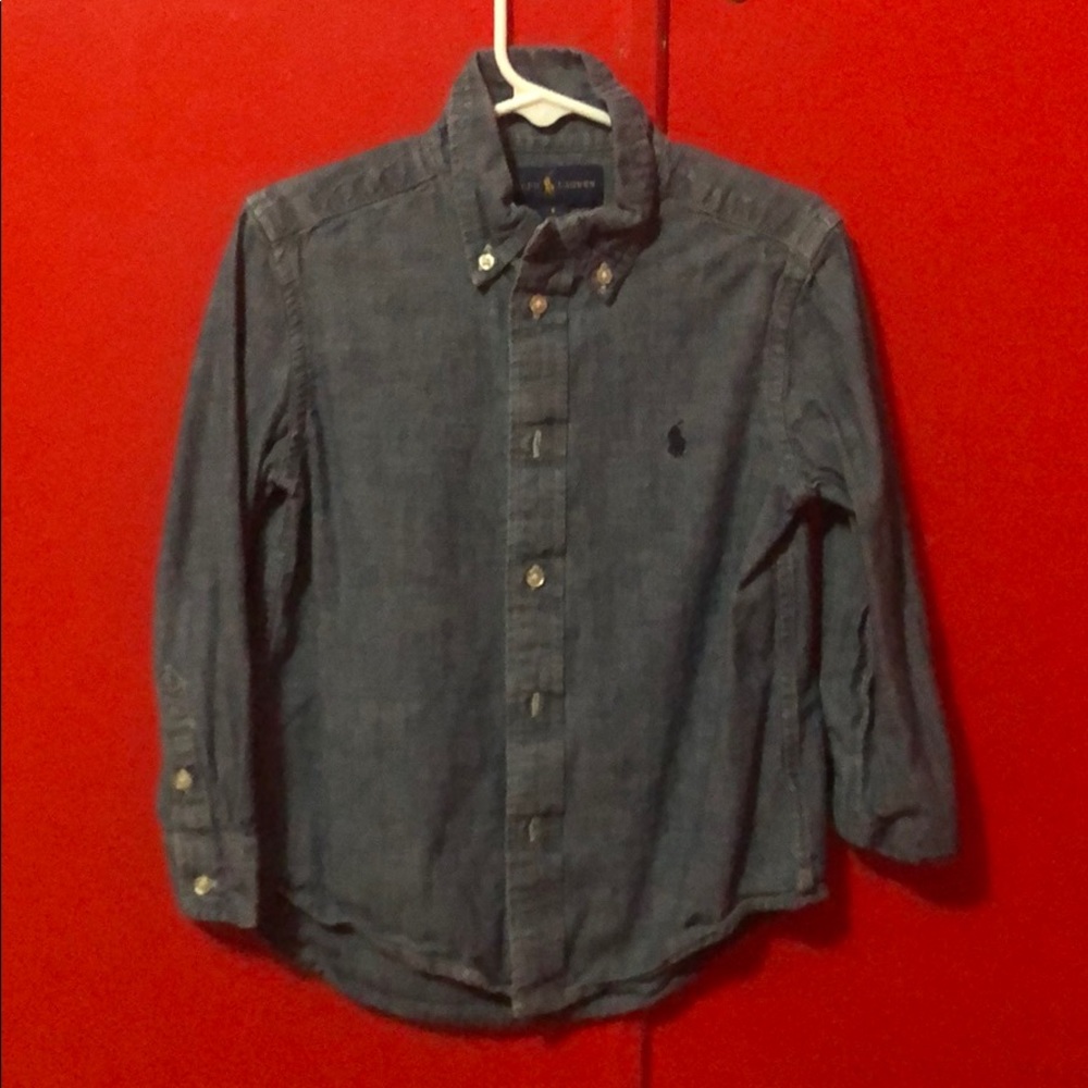 Polo Button Down Denim Shirt